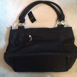 Black shoulder purse.